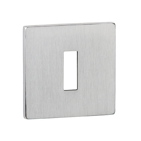 Tupai Rapido 5S Line Key Escutcheon on 5mm Slimline Square Rose - Satin Chrome - TESCKS5SSC - Choice Handles