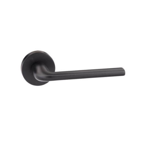 Atlantic - Forme Milly Designer Lever on Minimal Round Rose - Matt Black - FMR133MB - Choice Handles