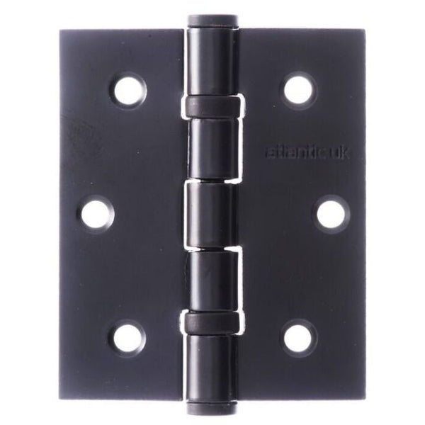 Atlantic CE FIRE RATED Ball Bearing Hinges 3" x 2" x 2mm - Matt Black - A2H322MB - (Pair) - Choice Handles