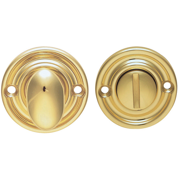 Carlisle Brass - Oval Turn and Release - Polished Brass - AQ133 - Choice Handles