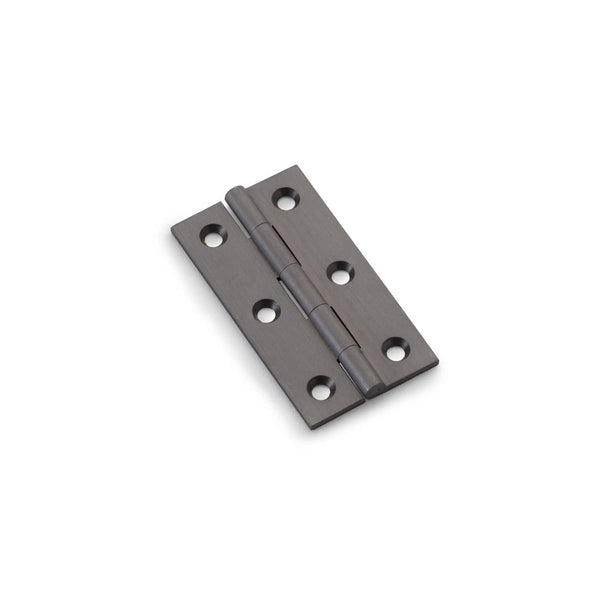 Alexander and Wilks - Heavy Pattern Solid Brass Cabinet Butt Hinge 64mm - Dark Bronze - AW064-CH-DBZ - Choice Handles