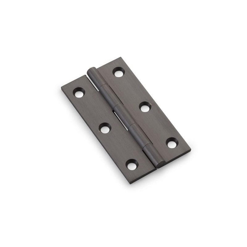 Alexander and Wilks - Heavy Pattern Solid Brass Cabinet Butt Hinge 75mm - Dark Bronze - AW075-CH-DBZ - Choice Handles