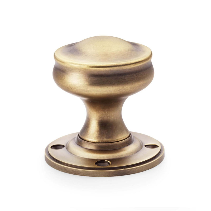 Alexander and Wilks - Harris Door Knob - Antique Brass - AW301-50-AB - Choice Handles