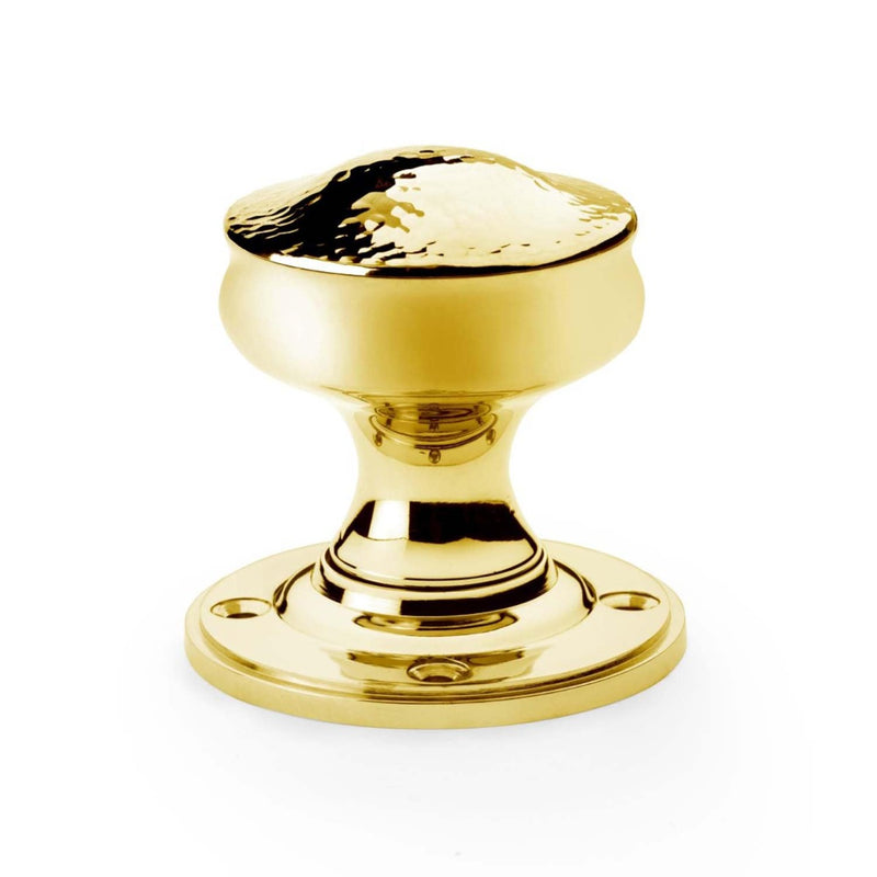 Alexander and Wilks - Tortoise Shell Mortice Knob - Unlacquered Brass - AW302-50-UB - Choice Handles