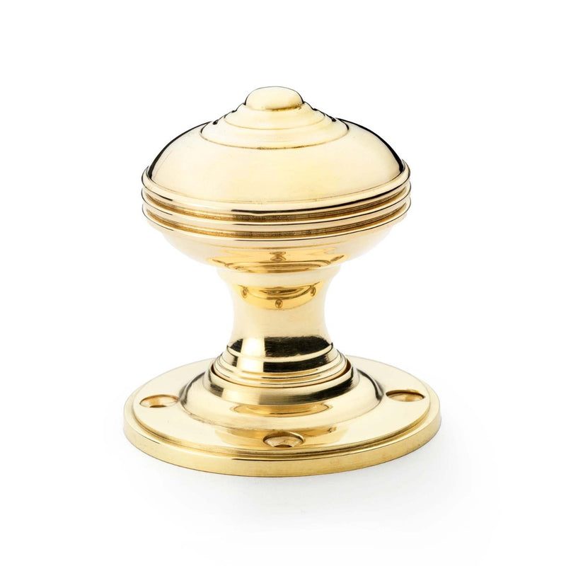 Alexander and Wilks - Romeo Mortice Knob - Unlacquered Brass - AW304-50-UB - Choice Handles