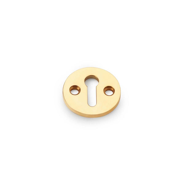 Alexander and Wilks - Standard Profile Round Escutcheon - Unlacquered Brass - AW380-UB - Choice Handles