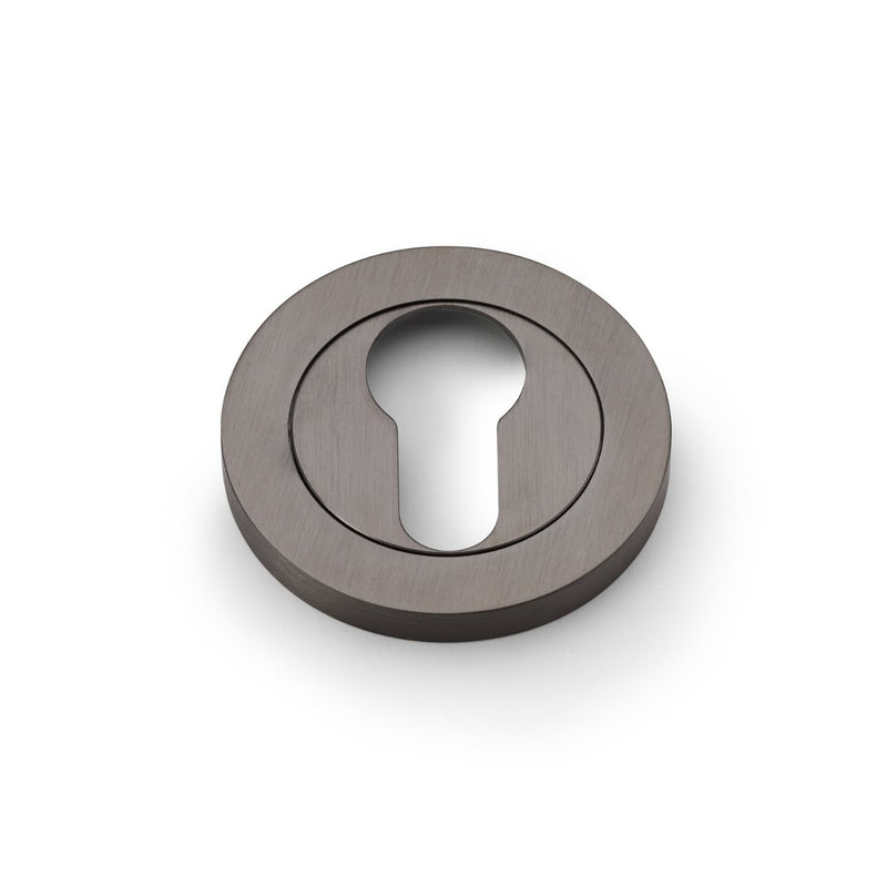 Alexander and Wilks - Concealed Fix Escutcheon - Dark Bronze PVD - Euro Profile - AW390DBZPVD - Choice Handles