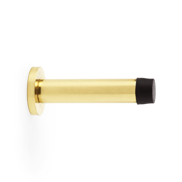 Alexander and Wilks - Cylinder Projection Door Stop on Rose - Polished Brass Lacquered - AW616PBL - Choice Handles