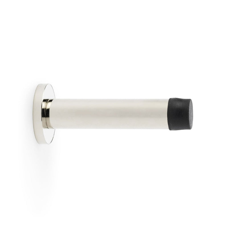 Alexander and Wilks - Cylinder Projection Door Stop on Rose - Polished Nickel - AW616PN - Choice Handles