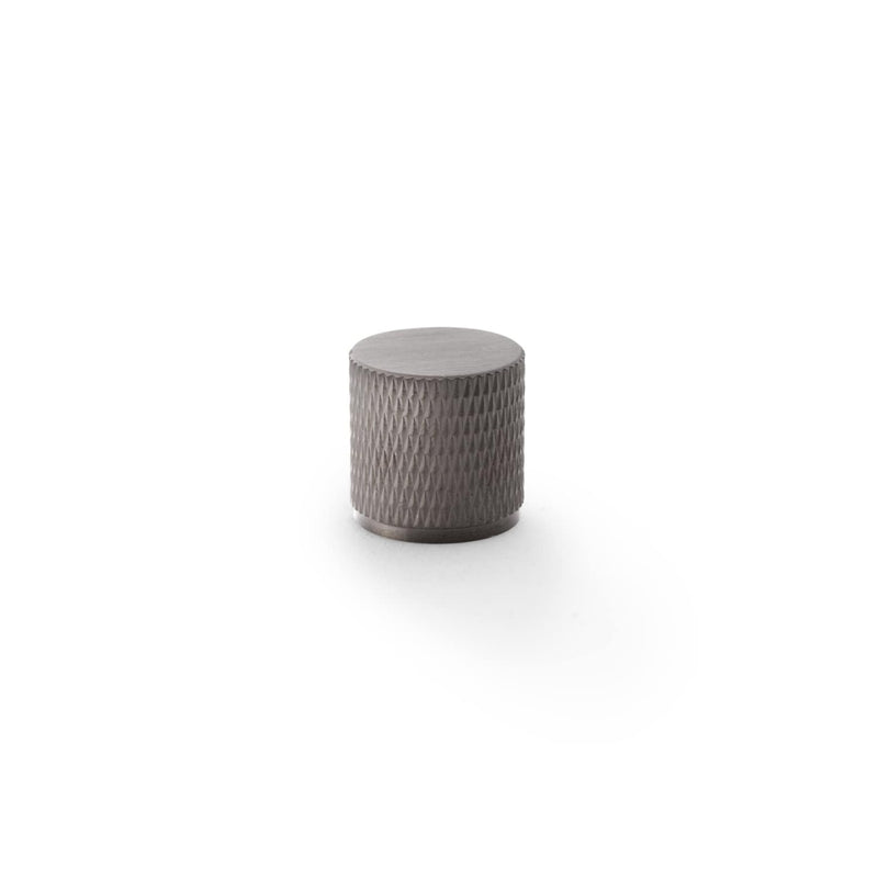 Alexander & Wilks - Brunel Knurled Cylinder Cupboard Knob 20mm - Dark Bronze - AW800-20-DBZPVD - Choice Handles