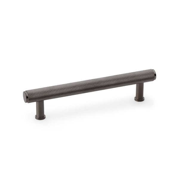 Alexander and Wilks - Crispin Knurled T-bar Cupboard Pull Handle - Dark Bronze PVD - 128mm - AW809-128-DBZPVD - Choice Handles