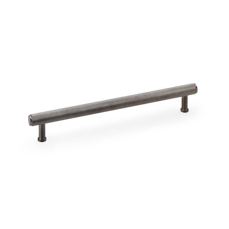 Alexander and Wilks - Crispin Knurled T-bar Cupboard Pull Handle - Dark Bronze PVD - 224mm - AW809-224-DBZPVD - Choice Handles