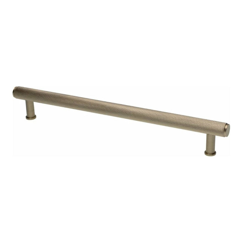 Alexander and Wilks - Crispin Knurled T-bar Cupboard Pull Handle - Satin Nickel PVD - 224mm - AW809-224-SNPVD - Choice Handles