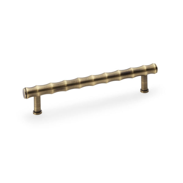 Alexander and Wilks - Crispin Bamboo T-bar Cupboard Pull Handle - Antique Brass - AW809B-160-AB - Choice Handles