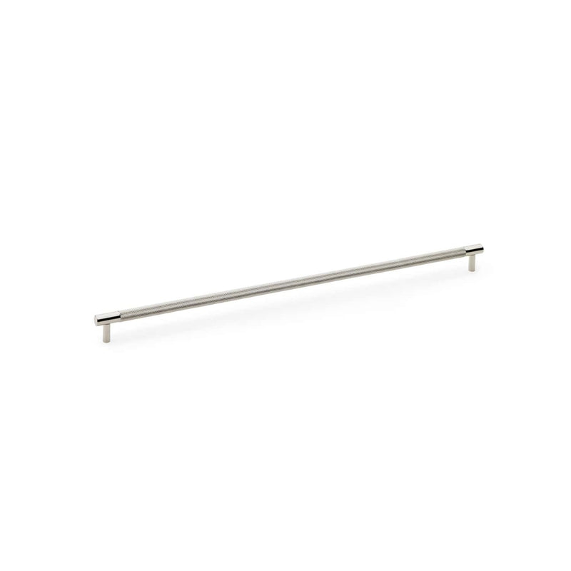 Alexander & Wilks - Brunel Knurled T-Bar Cupboard Handle - Polished Nickel - Centres 448mm - AW810-448-PN - Choice Handles