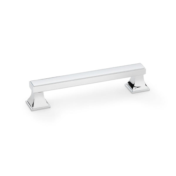 Alexander and Wilks - Jesper Square Cabinet Pull Handle - Polished Chrome - Centres 128mm - AW813-128-PC - Choice Handles