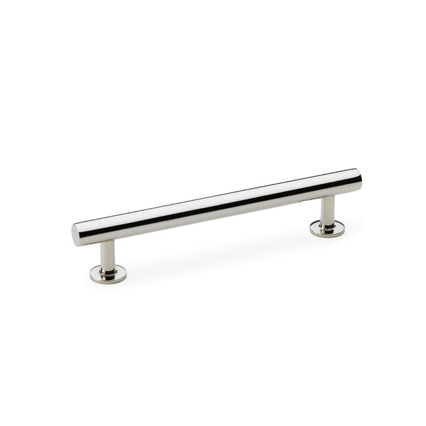 Alexander and Wilks - Round T-Bar Cabinet Pull Handle - Polished Nickel - 128mm - AW814-128-PN - Choice Handles