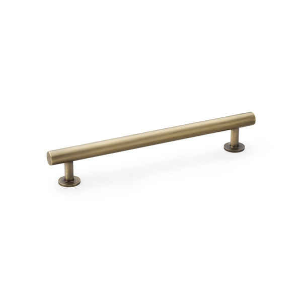 Alexander and Wilks Round T-Bar Cabinet Pull Handle - Antique Brass - 160mm - AW814-160-AB - AW814-192-AB - Choice Handles