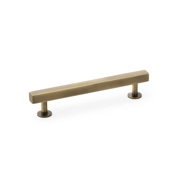 Alexander and Wilks - Square T-Bar Cabinet Pull Handle - Antique Brass - 128mm - AW815-128-AB - Choice Handles