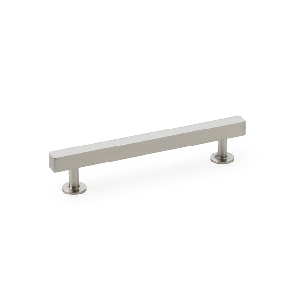 Alexander and Wilks - Square T-Bar Cabinet Pull Handle - Satin Nickel - 128mm - AW815-128-SN - Choice Handles