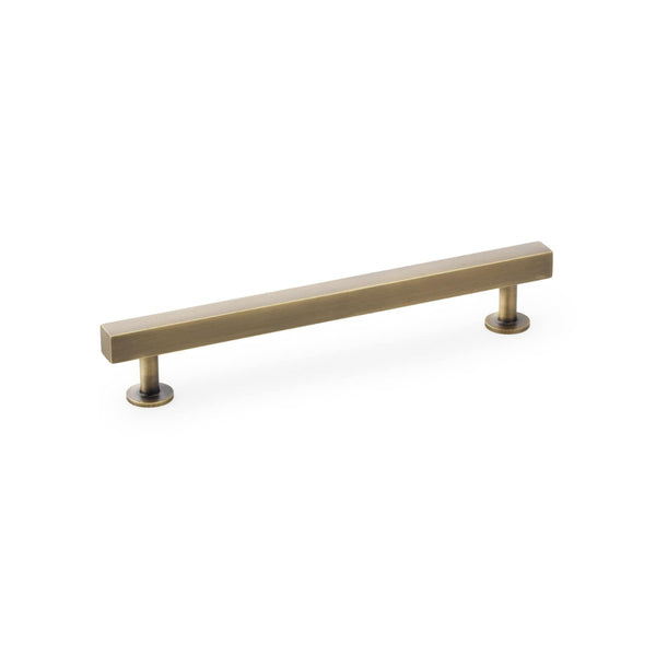 Alexander and Wilks - Square T-Bar Cabinet Pull Handle - Antique Brass - 160mm - AW815-160-AB - Choice Handles