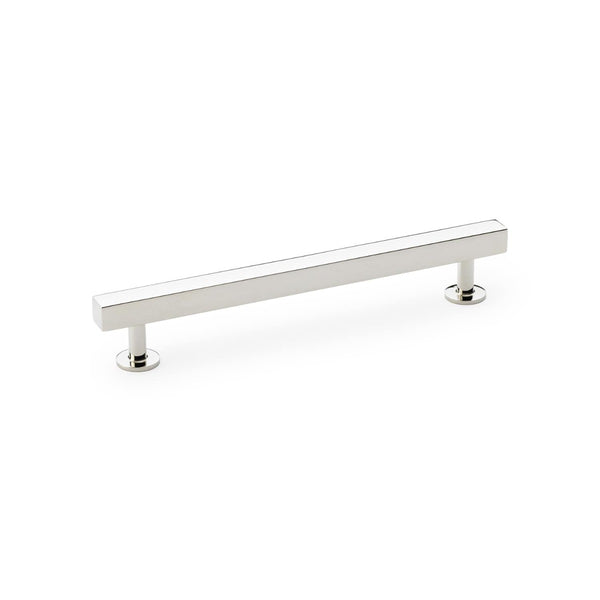 Alexander and Wilks - Square T-Bar Cabinet Pull Handle - Polished Nickel - 160mm - AW815-160-PN - Choice Handles