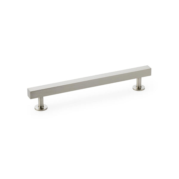 Alexander and Wilks - Square T-Bar Cabinet Pull Handle - Satin Nickel - 160mm - AW815-160-SN - Choice Handles