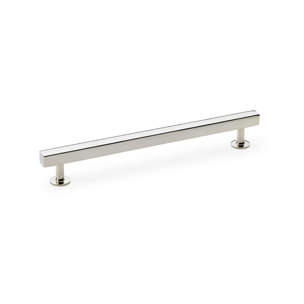 Alexander and Wilks - Square T-Bar Cabinet Pull Handle - Polished Nickel - 192mm - AW815-192-PN - Choice Handles