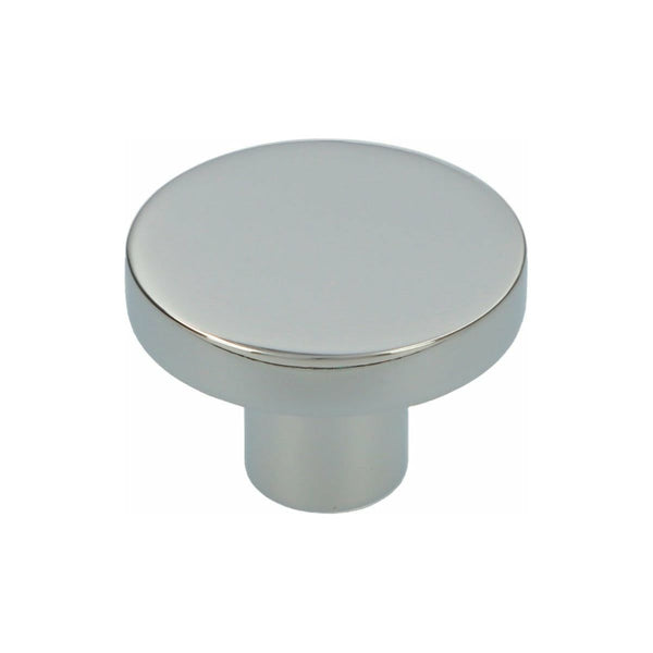 Alexander and Wilks Hanover Plain Cupboard Knob - Polished Chrome - Knob 38mm - AW821-38-PC - Choice Handles