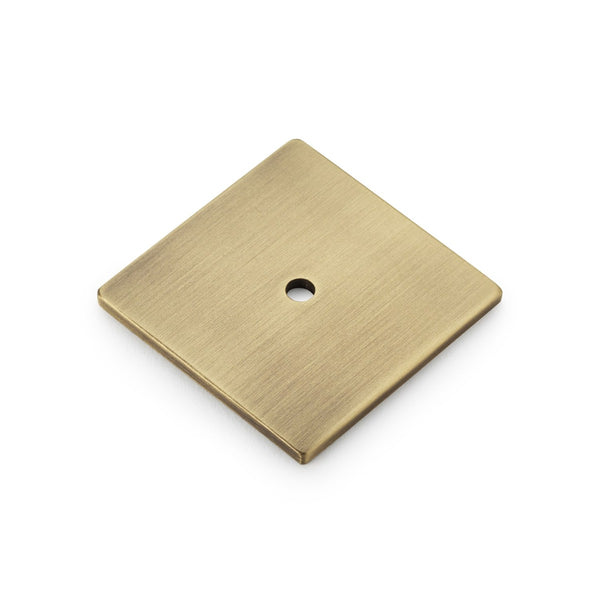 Alexander and Wilks - Bullion Square Backplate - Antique Brass - AW894-45-AB - Choice Handles