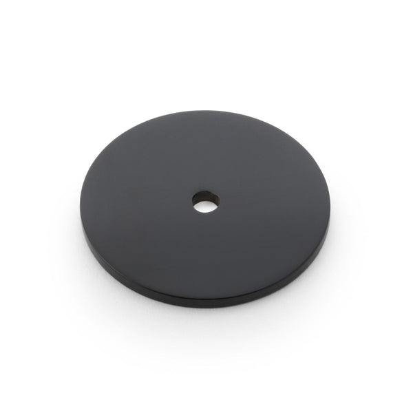 Alexander and Wilks - Circular Backplate - Black - Diameter 40mm - AW895-40-BL - Choice Handles