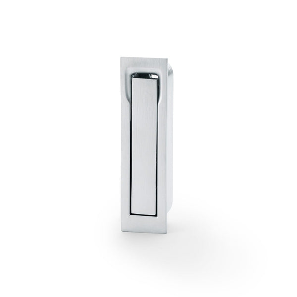 Alexander and Wilks - Square Sliding Door Edge Pull - Satin Chrome - AW990SC - Choice Handles