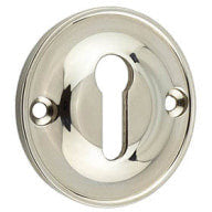 Burlington Berkely & Bloomsbury - 40mm Std Keyway Escutcheon - Polished Nickel - BUR121PN - Choice Handles