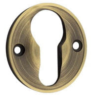 Burlington Berkely & Bloomsbury - 40mm Euro Keyway Escutcheon - Antique Brass - BUR122AB - Choice Handles