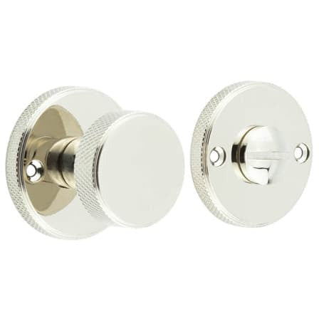 Burlington - Westbourne Knurled Turn and Release - Polished Nickel - BUR180PN - Choice Handles