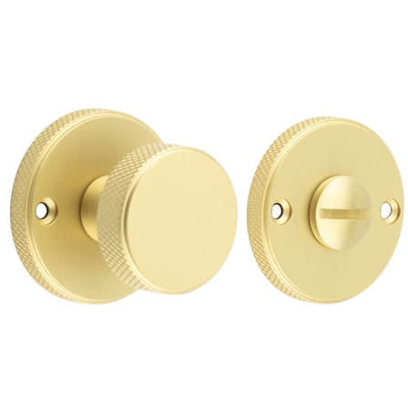 Burlington - Westbourne Knurled Turn and Release - Satin Brass - BUR180SB - Choice Handles