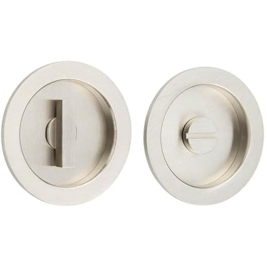 Burlington - 5x12mm Antique Brass Round Concealed Turn and Release - Satin Nickel - BUR216SN - Choice Handles