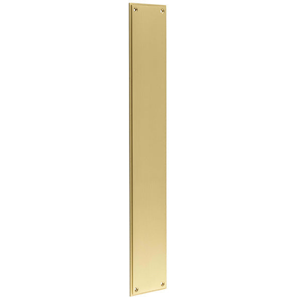 Frelan - Burlington Raised Fingerplate 450mm x 75mm - Satin Brass - BUR778SB - Choice Handles