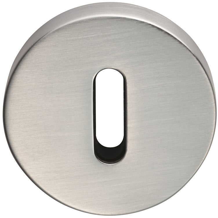 Carlisle Brass - Lock Profile Escutcheon on Round Rose - Satin Chrome - CEB003SC - Choice Handles