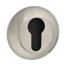 Atlantic Mediterranean Euro Escutcheon on Round "C" Rose - Satin Nickel - MCESCESN - Choice Handles