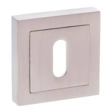 Atlantic Senza Pari Key Escutcheon on Square Rose - Satin Nickel - SPCESCKSN - Choice Handles