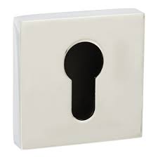 Atlantic Senza Pari Euro Escutcheon on Flush Square Rose - Polished Chrome - SPESCECP - Choice Handles