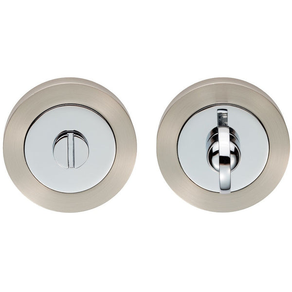 Carlisle Brass - Thumb Turn & Release - Satin Nickel / Polished Chrome - GK4004SNCP - Choice Handles