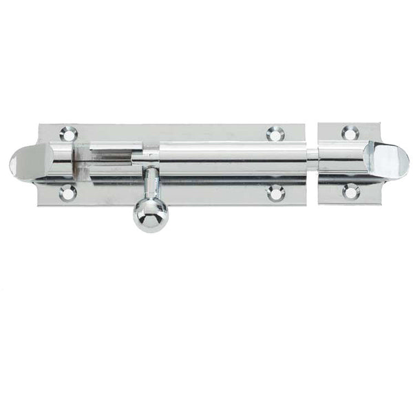 Frelan - 120x32mm Straight Bell Shaped Surface Bolt - Polished Chrome - J1101-4PC - Choice Handles