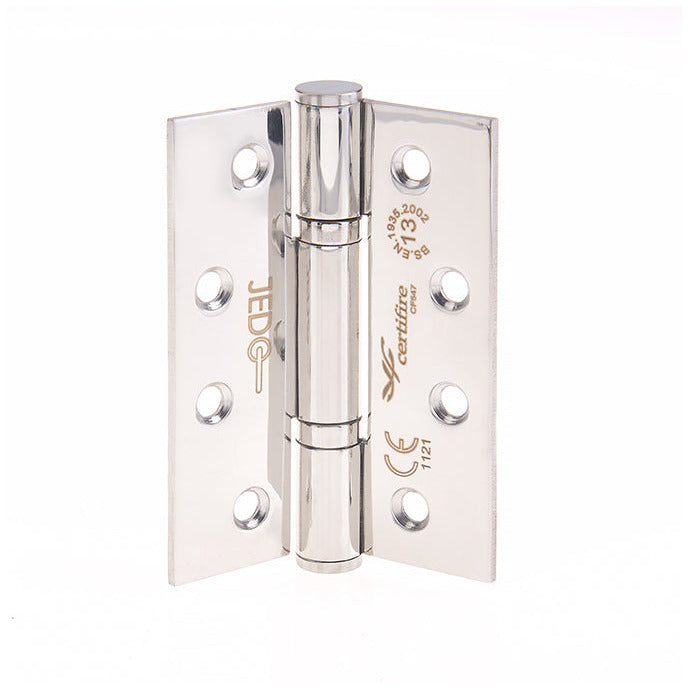 Frelan - Grade 13 Polymer Bearing Hinges 3 Knuckle 102x76x3mm - Polished Stainless Steel - J9603PSS (Pair) - Choice Handles