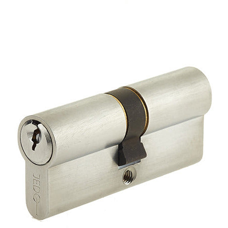 70mm 5 Pin Euro Profile Double Cylinder, Keyed to Differ with 3 Keys - Satin Chrome - JL-70EPDSC - Choice Handles