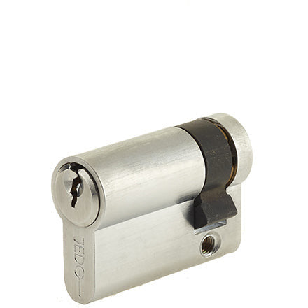 45mm Euro Profile Single Cylinder, Keyed to Differ with 3 Keys - Satin Chrome - Choice Handles