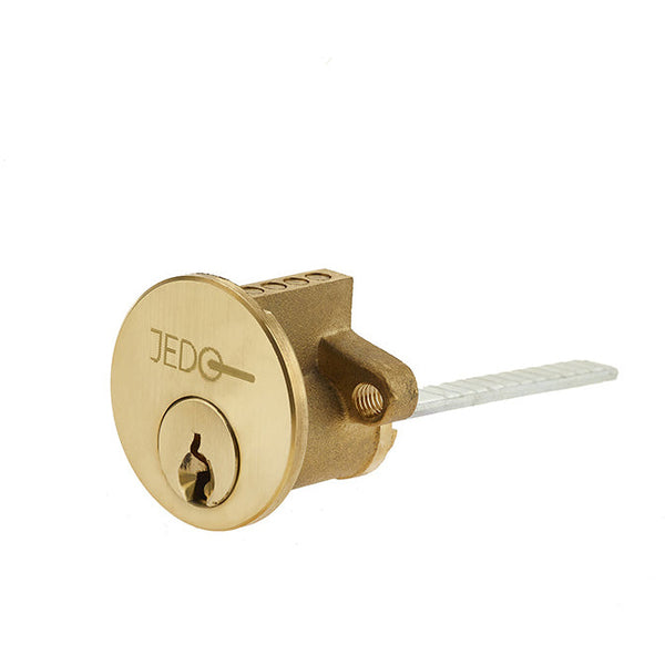 5 Pin Rim Cylinder, Keyed Alike with 3 Keys - Polished Brass - JL-5PRCPB-KA - Choice Handles