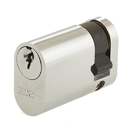 45mm Oval Profile Single Cylinder, Keyed to Differ with 3 Keys - Polished Chrome - Choice Handles