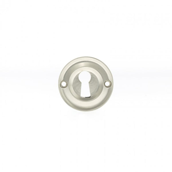 Atlantic Old English Solid Brass Open Key Hole Escutcheon - Satin Nickel - OERKESN - Choice Handles